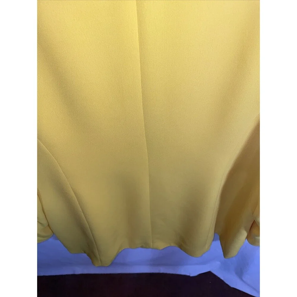 Champagne Italy Dress Blazer Women's Size 24 Yellow Long Sleeve Button Front